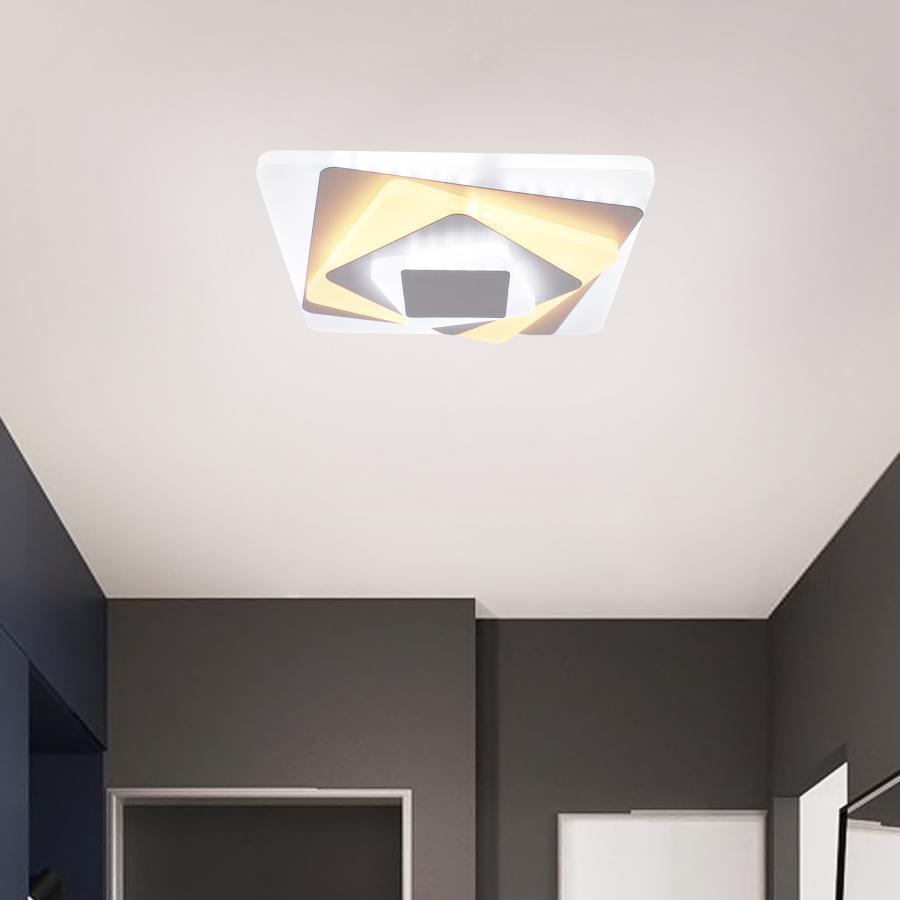 Lustra LED Florensia, 30W, Alb, Acril, Lumina Rece/Calda/Neutra